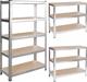 Μεταλλικό Ράφι Αποθήκης Humberg 180x90x40cm, Ενισχυμένη Κατασκευή με MDF 5mm, Ασημί