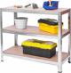 Μεταλλικό Ράφι Αποθήκης Humberg 180x90x40cm, Ενισχυμένη Κατασκευή με MDF 5mm, Ασημί