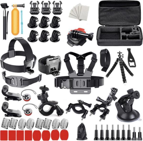 Hurtel Zestaw uniwersalnych akcesoriow 67 w 1 do kamer sportowych GoPro DJI Insta360 SJCam Eken