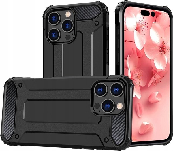 Hurtel Θήκη Hybrid Armor θωρακισμένη για iPhone 16 Pro - μαύρη