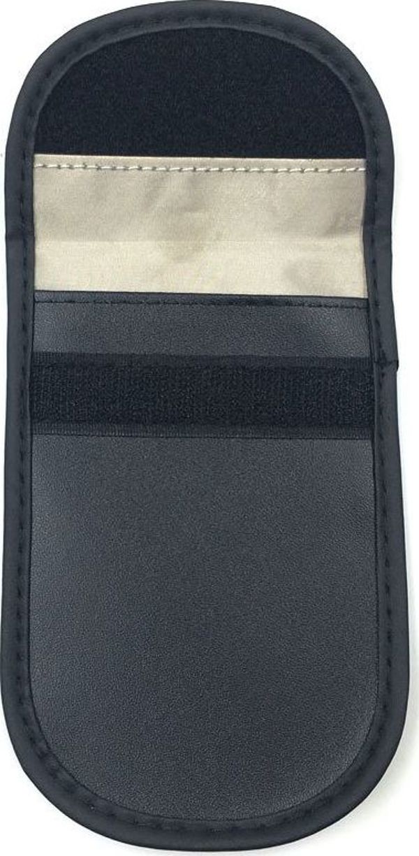Hurtel Αντικλεπτική Θήκη Κλειδιού Αυτοκινήτου Faraday Box, Μπλοκάρισμα Σήματος RFID, 14x10cm, Μαύρο