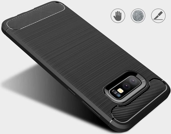 Hurtel Carbon Case elastyczne etui pokrowiec Samsung Galaxy S10e niebieski uniwersalny