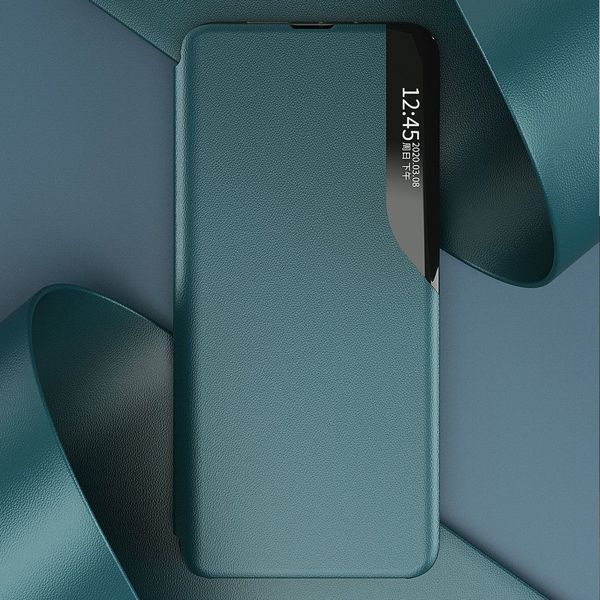 Hurtel Eco Leather View Case κομψή θήκη με καπάκι και λειτουργία βάσης Samsung Galaxy A22 4G κόκκινο
