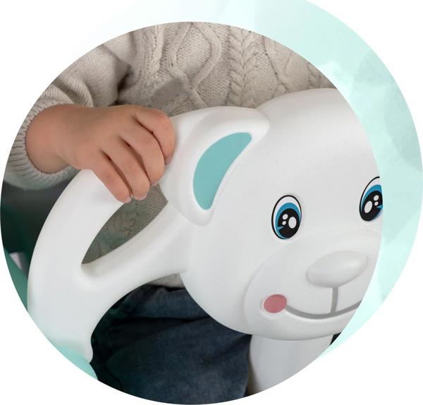 Ricokids Παιδική Κούνια 3 σε 1, Αρθρωτή Αιώρηση με Αντιολισθητικό Κάθισμα, Τιρκουάζ, 130cm