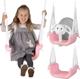 Ricokids Παιδική Κούνια-Κουβάς 3σε1 Mis Ροζ, Αντιολισθητική με Ρυθμιζόμενα Σχοινιά 130cm