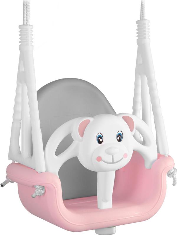 Ricokids Παιδική Κούνια-Κουβάς 3σε1 Mis Ροζ, Αντιολισθητική με Ρυθμιζόμενα Σχοινιά 130cm