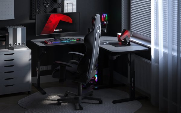 Huzaro Hero 7.3 Gaming Γραφείο - Μαύρο - Εργονομικό Γραφείο Υπολογιστή