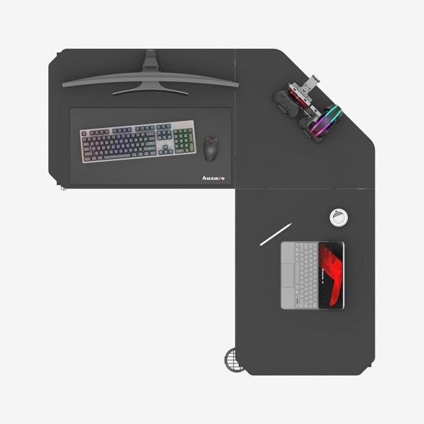 Huzaro Hero 7.3 Gaming Γραφείο - Μαύρο - Εργονομικό Γραφείο Υπολογιστή