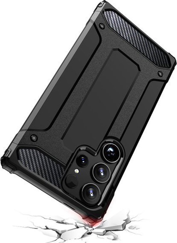 Υβριδική Θήκη Armor για Samsung Galaxy S25 Ultra θωρακισμένη υβριδική θήκη - μαύρη