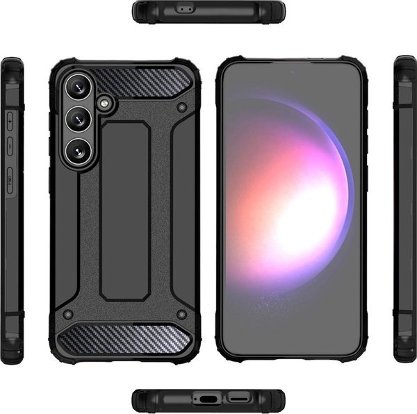 Υβριδική Θήκη Armor για Samsung Galaxy S24 FE θωρακισμένη υβριδική θήκη - μαύρη