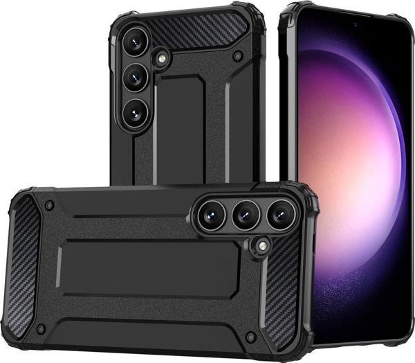 Υβριδική Θήκη Armor για Samsung Galaxy S24 FE θωρακισμένη υβριδική θήκη - μαύρη