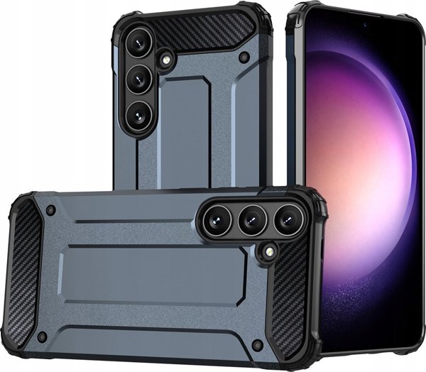 Υβριδική θήκη Armor για Samsung Galaxy S24 FE θωρακισμένη υβριδική θήκη - μπλε