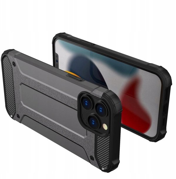Υβριδική Θήκη Armor iPhone 14 Pro Max θωρακισμένη υβριδική θήκη μαύρη