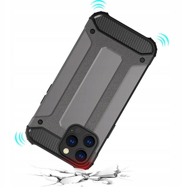 Υβριδική Θήκη Armor iPhone 14 Pro Max θωρακισμένη υβριδική θήκη μαύρη