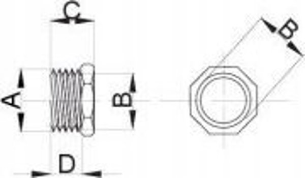 Hydroland Ορειχάλκινος Μειωτήρας 3/4" x 1/2" GZ/GW, Εξάρτημα Υδραυλικών Εγκαταστάσεων & Θέρμανσης