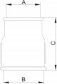 Hydroland Γαλβανισμένη Μούφα Μειωτική 5/4" x 1" Θηλυκή-Θηλυκή, Χυτοσίδηρος για Υδραυλικές Εγκαταστάσεις & Θέρμανση