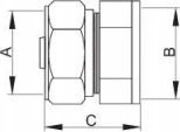 Hydroland Σύνδεσμος PEX.Z.GW16x1/2 Βιδωτός, 16x1/2", για Ύδρευση και Θέρμανση