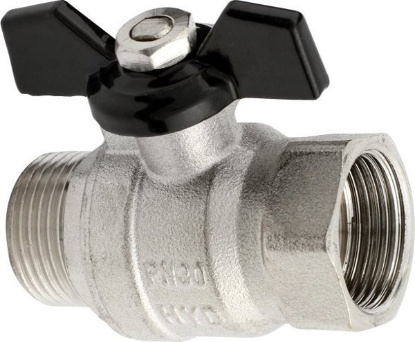 Hydroland Σφαιρική Βαλβίδα Νερού Titan 3/4" Με Πεταλούδα, Επιχρωμιωμένος Ορείχαλκος, 30 bar