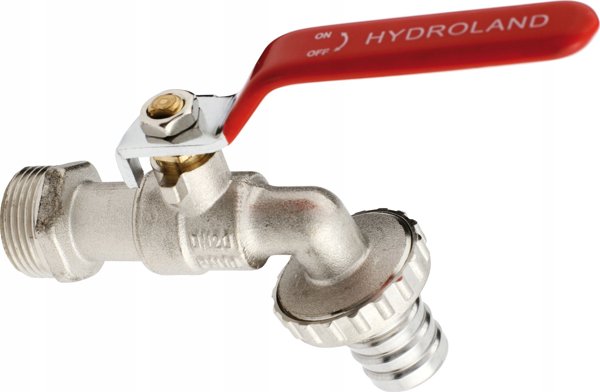 Hydroland Σφαιρική Βαλβίδα Αποστράγγισης 1/2" με Σύνδεσμο Εύκαμπτου Σωλήνα ZKC-15-R-H