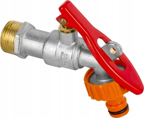 Hydroland Σφαιρική Βαλβίδα Αποστράγγισης 1/2" με Σύνδεσμο Εύκαμπτου Σωλήνα ZKC-15-R-H