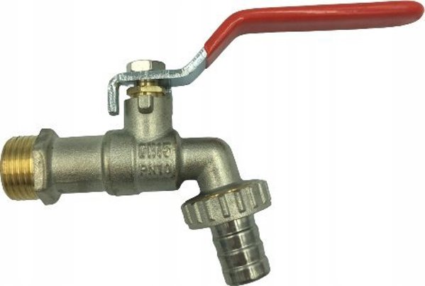 Hydroland Σφαιρική Βαλβίδα Αποστράγγισης 1/2" με Σύνδεσμο Εύκαμπτου Σωλήνα ZKC-15-R-H