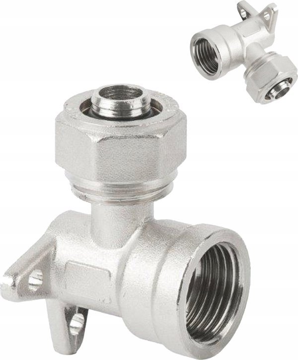 Hydroland Γωνιακό Επίτοιχο Εξάρτημα PEX 16mm x 1/2" GW, Βιδωτό, για Ύδρευση και Θέρμανση // PX-R.KOSC.16X1/2