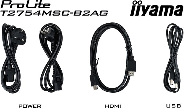 IIYAMA 68.6cm (27") T2754MSC-B2AG 16:9 M-Touch VGA+HDMI