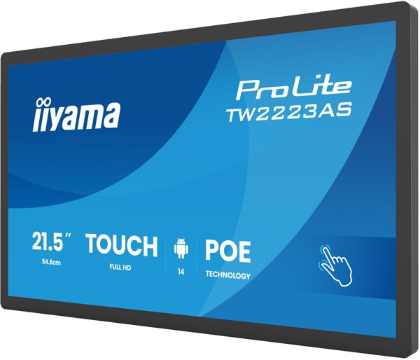 IIYAMA 55.0cm (21,5") TW2223AS-B3P 16:9 M-Touch USBC Android