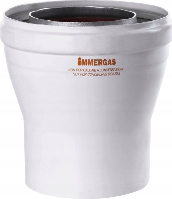 Immergas Συγκεντρικός Σωλήνας Αερίων 60/100mm, Μήκος 1000mm, Ανοξείδωτος, Για Λέβητες Συμπύκνωσης & Κλειστού Θαλάμου, Ασημί