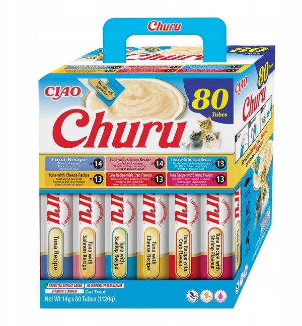 INABA CAT CHURU 80P TUNA RECIPE 80x14g