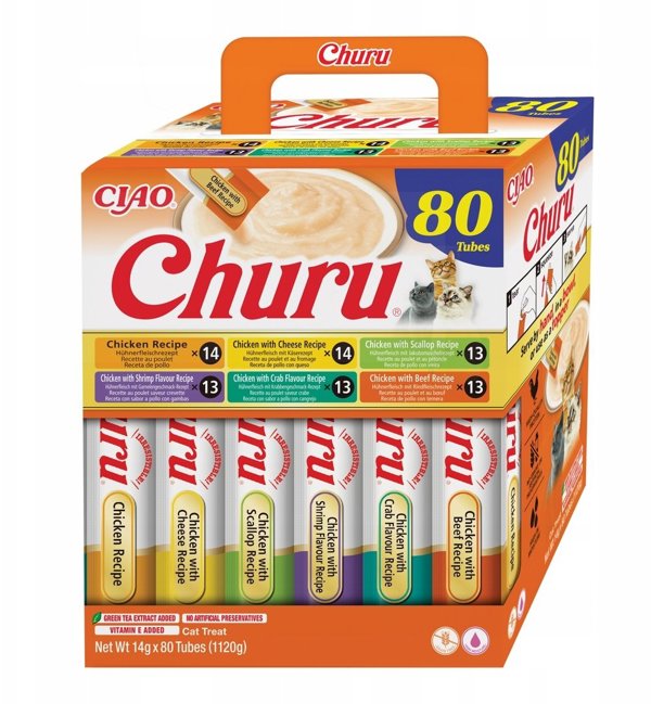 INABA CAT CHURU 80P CHICKEN RECIPE 80x14g