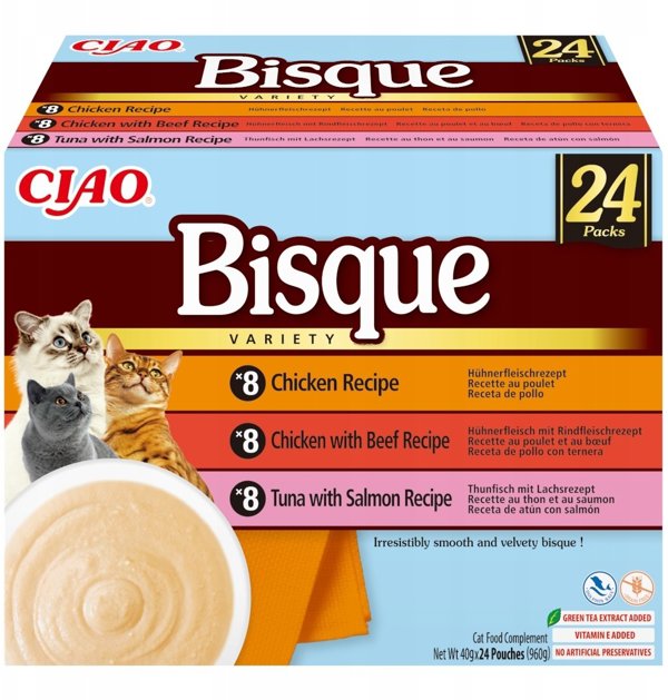 INABA CAT CIAO BISQUE CHICKEN,B EEF,FISH 24x40g
