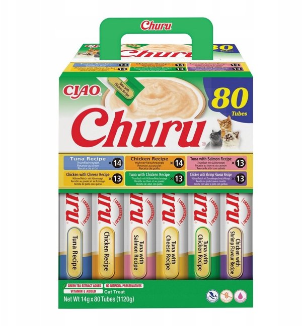 INABA CAT CHURU 80P CHICKEN&TUNE 80x14g