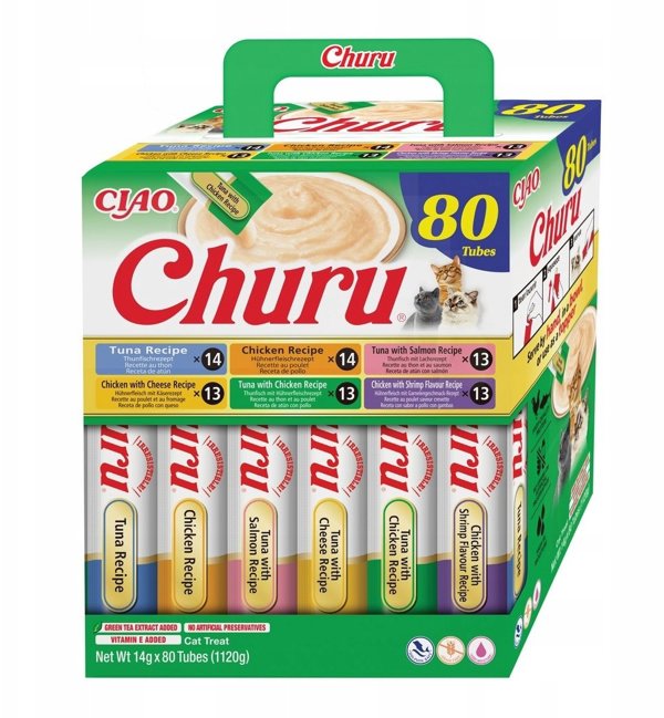 INABA CAT CHURU 80P CHICKEN&TUNE 80x14g