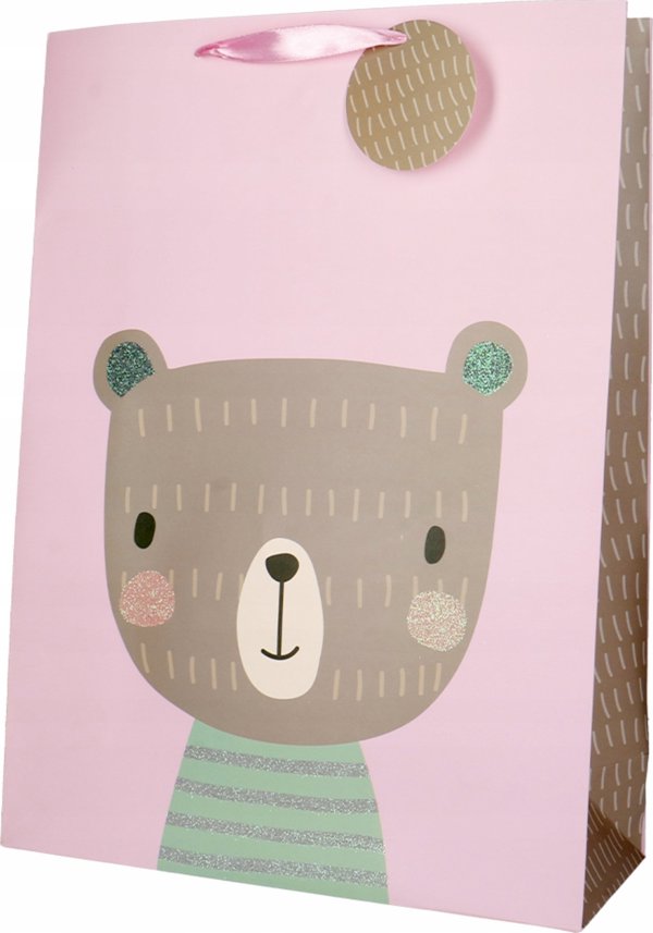 Incood Torba prezentowa 31x42cm z brokatem mix
