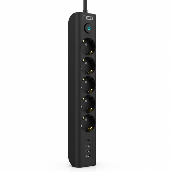 Inca INCA Steckdosenleiste IPW-44TU  5fach, 3xUSB-A+1xUSB-C, 1,5m