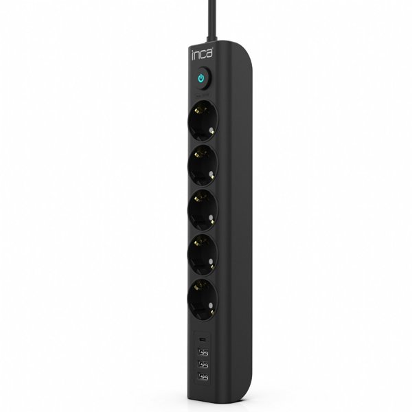 Inca INCA Steckdosenleiste IPW-44TU  5fach, 3xUSB-A+1xUSB-C, 1,5m