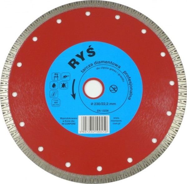 In Corpore Διαμαντόδισκος Turbo RYS, 125mm, για Λειαντικά Υλικά
