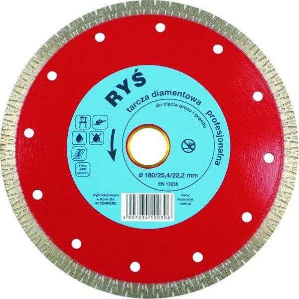 In Corpore Διαμαντόδισκος Turbo RYS, 125mm, για Λειαντικά Υλικά