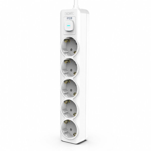 Inca INCA Steckdosenleiste IPW-44GB  5fach, LED Anz. Weiß    1,5m