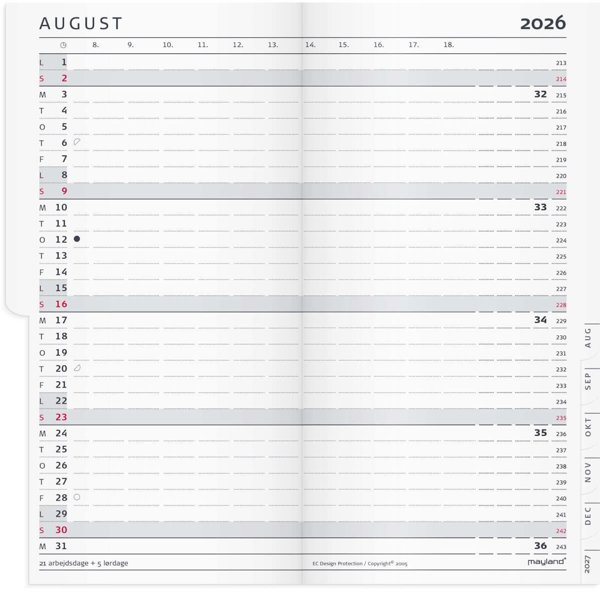 Index Planner månedskalender REFILL 2026