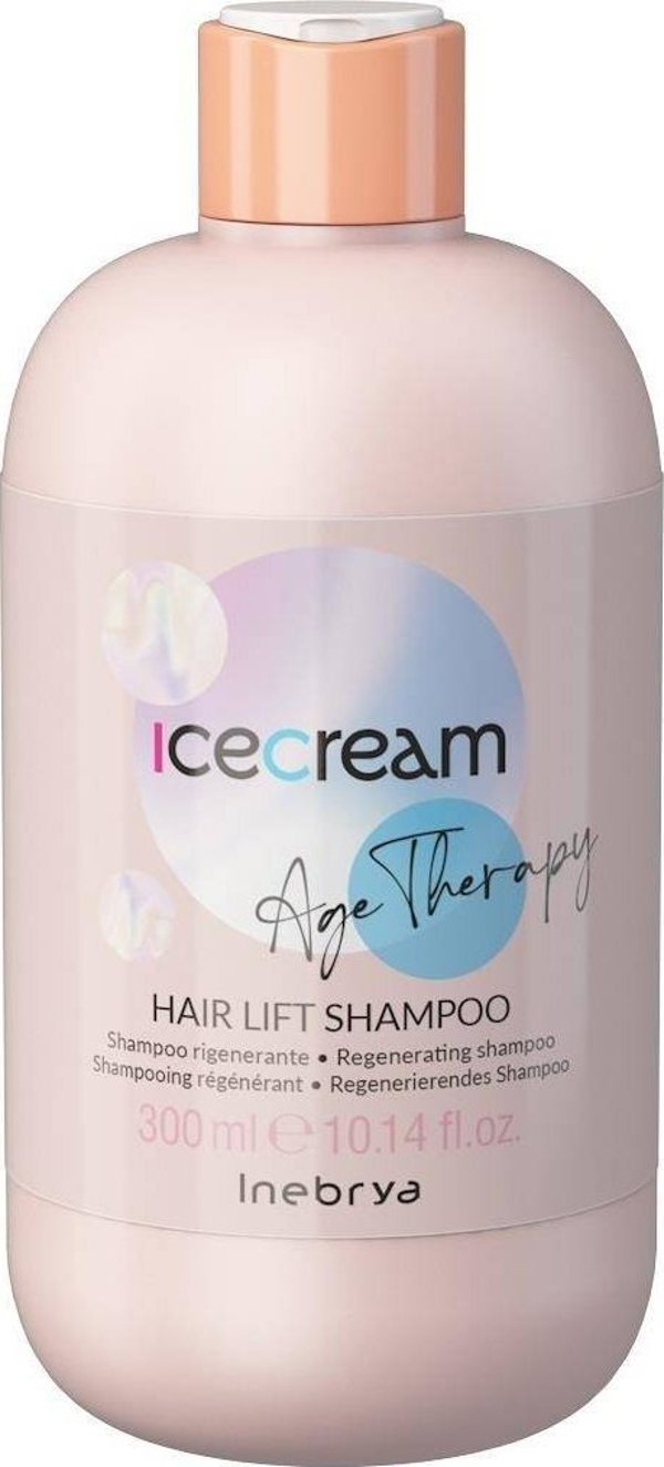 Inebrya Age Therapy Hair Lift Σαμπουάν Αναδόμησης Μαλλιών για Ώριμα και Πορφυρά Μαλλιά, 300ml