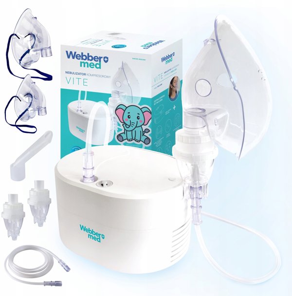 Ιατρικός Συμπιεστικός Νεφελοποιητής Inhalator Nebulizator Webber για Παιδιά και Ενήλικες