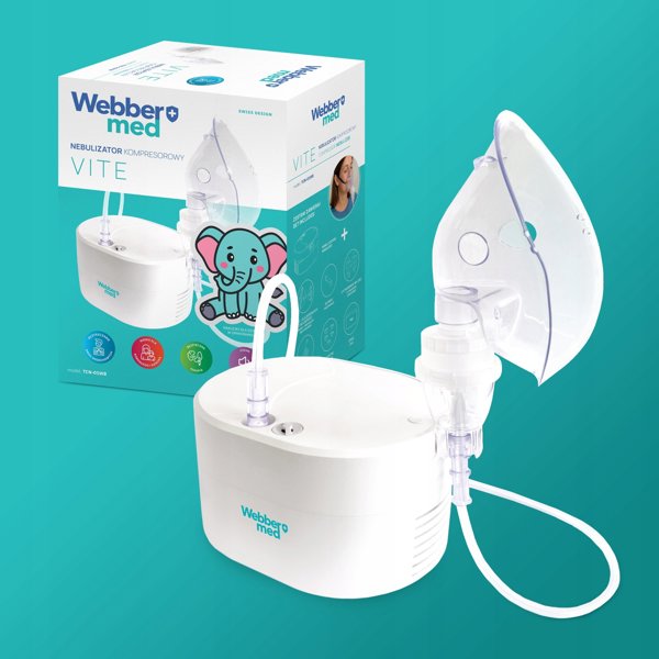 Ιατρικός Συμπιεστικός Νεφελοποιητής Inhalator Nebulizator Webber για Παιδιά και Ενήλικες
