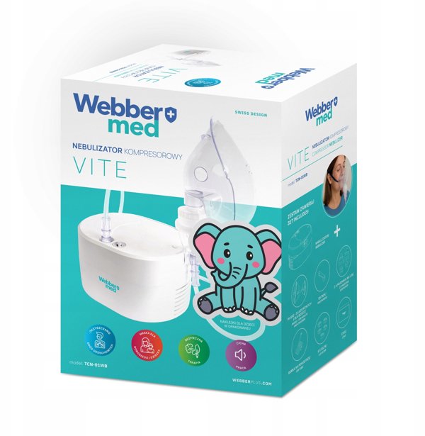 Ιατρικός Συμπιεστικός Νεφελοποιητής Inhalator Nebulizator Webber για Παιδιά και Ενήλικες