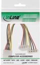 InLine Καλώδιο Τροφοδοσίας Molex 1x 4-Pin σε 2x 4-Pin Γωνιακό, 0.15m - Πολύχρωμο (29659W)