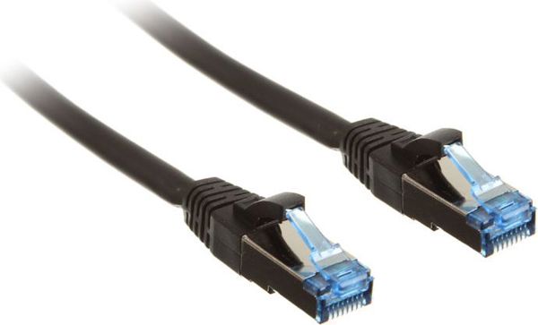 InLine Καλώδιο Δικτύου Patch Cat.6A S/FTP, 500MHz, Halogen Free, Μαύρο, 7.5m