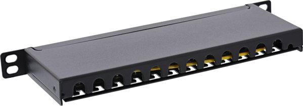 InLine InLine® 10" Patch panel Cat.6A 0.5U 12-port, black RAL9005