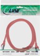 InLine Καλώδιο Δικτύου Patch Cat.6A S/FTP, TPE (LSZH), CCA, 0.5m, Κόκκινο