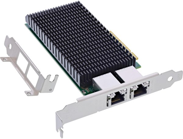 InLine® Dual 10-Gigabit Netzwerkkarte, 2x RJ45 10Gb/s, PCIe x8